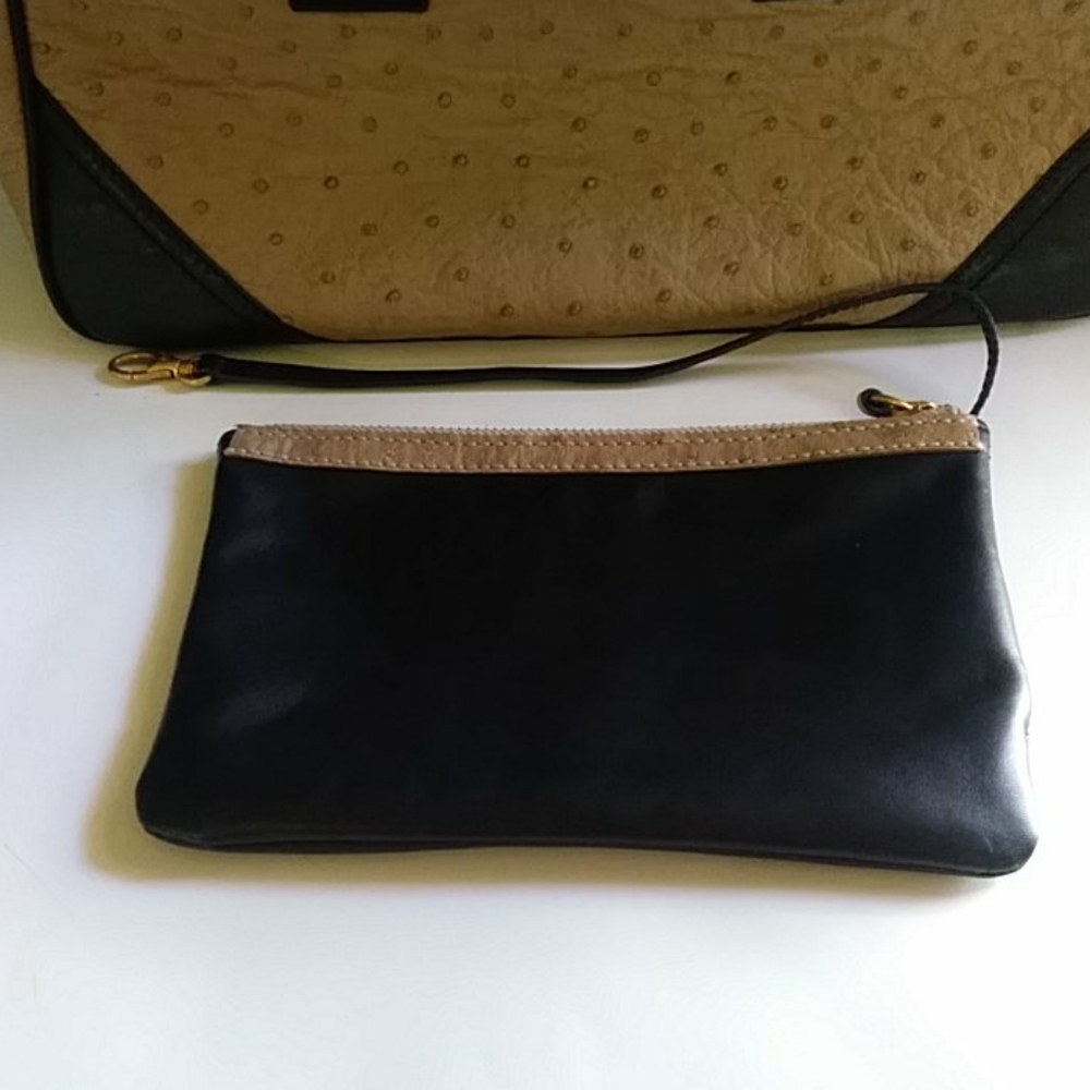 Victor Hugo satchel ostrich tote bag - Picture 4 of 8